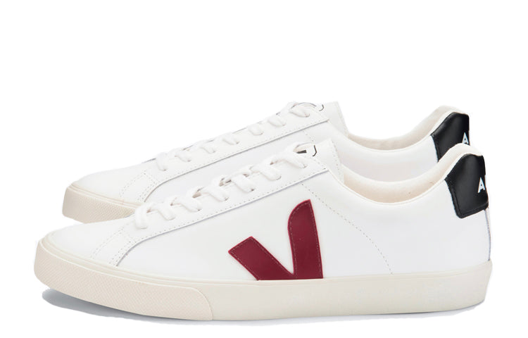 Veja Esplar Logo Leather 'White Marsala Black' EO021969