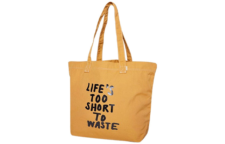 Converse Renew Life's Too Short To Waste Canvas Tote Bag 'Brown' 10018575-A01