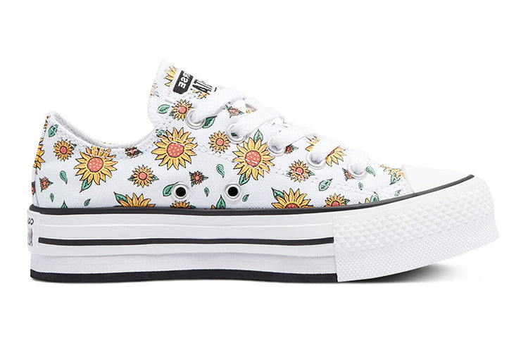 Converse Platform Chuck Taylor All Star Low Top -KIDS White/Yellow 670881C
