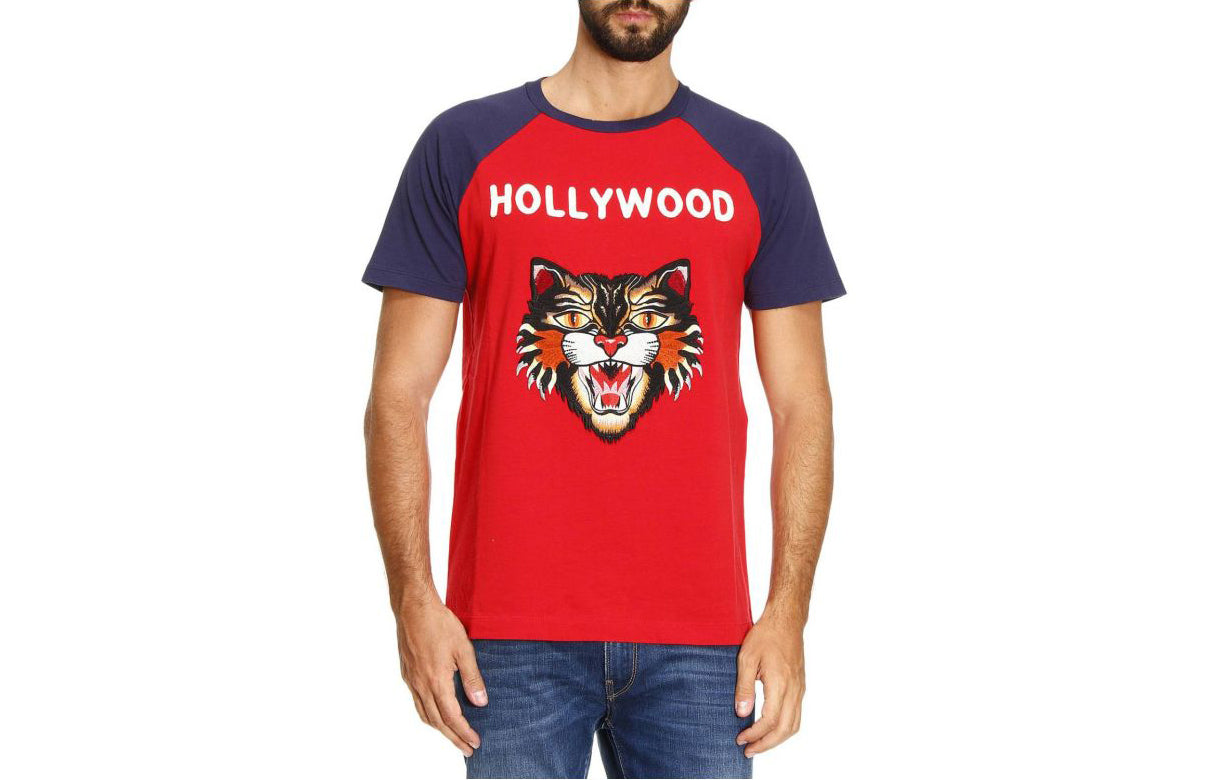 Men's Gucci Red Blue Tops 475103-X5T86-6682