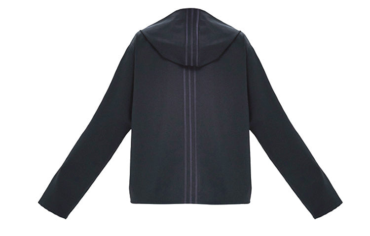 Men's Y-3 Craft Zipper hooded Long Sleeves Windproof Jacket Black FN5756