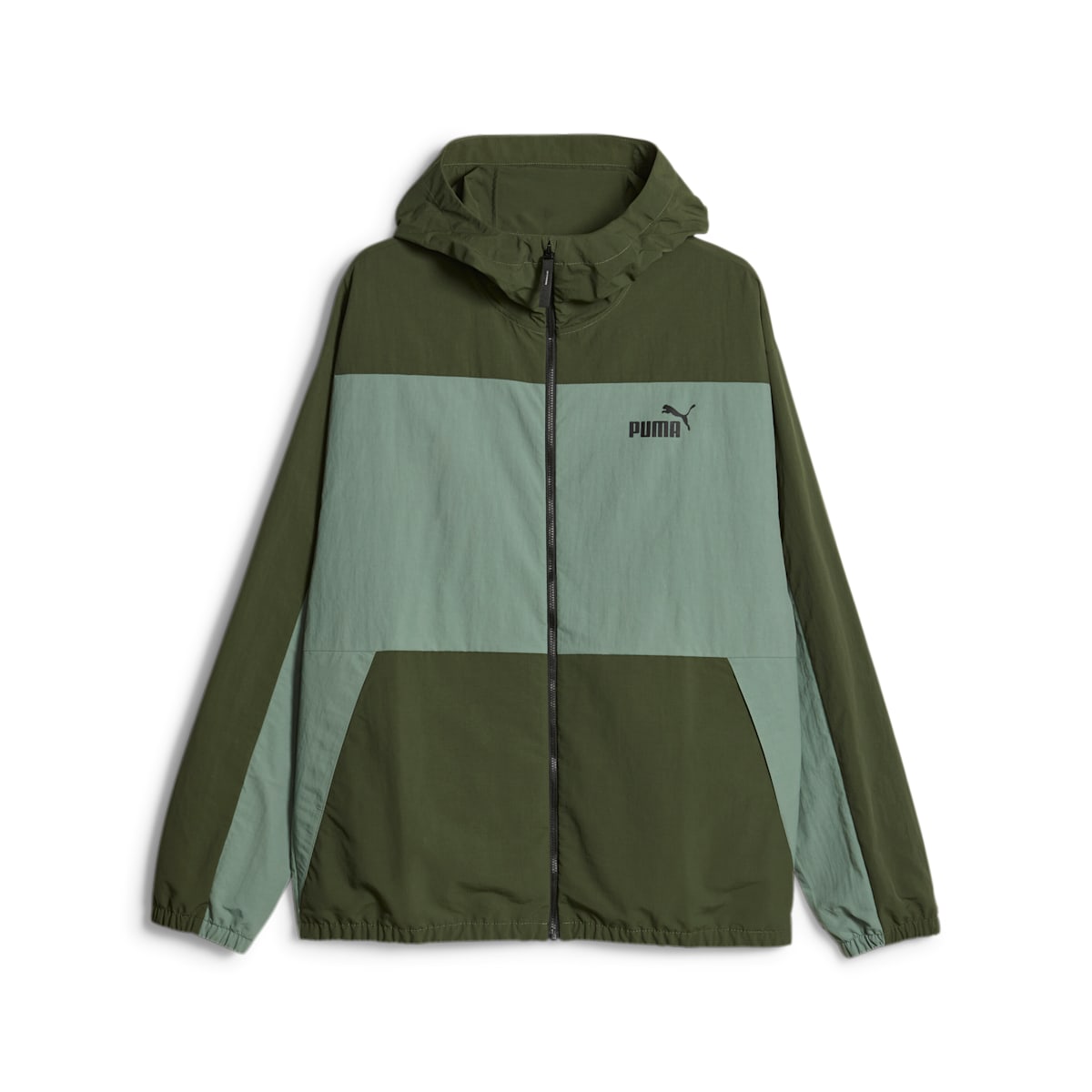 PUMA Oversized Hooded Windbreaker Jacket 'Olive Green' 675387-31