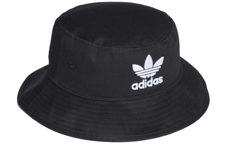adidas originals Bucket Hat AC Embroidered Logo Cotton Fisherman's hat Unisex Black BK7345