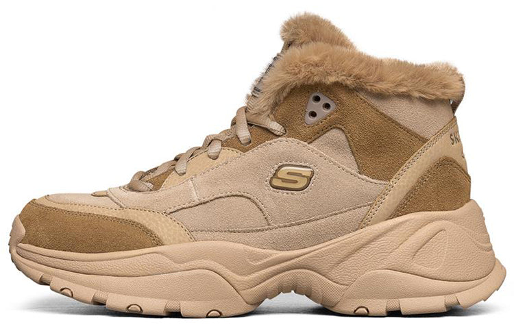 (WMNS) Skechers Kozmiks High-Top Running Shoes Brown 88888391-TAN