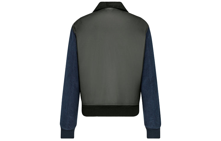 DIOR SS22 Cow Leather Jacket Coat Men's Black 213L438A0575-C985