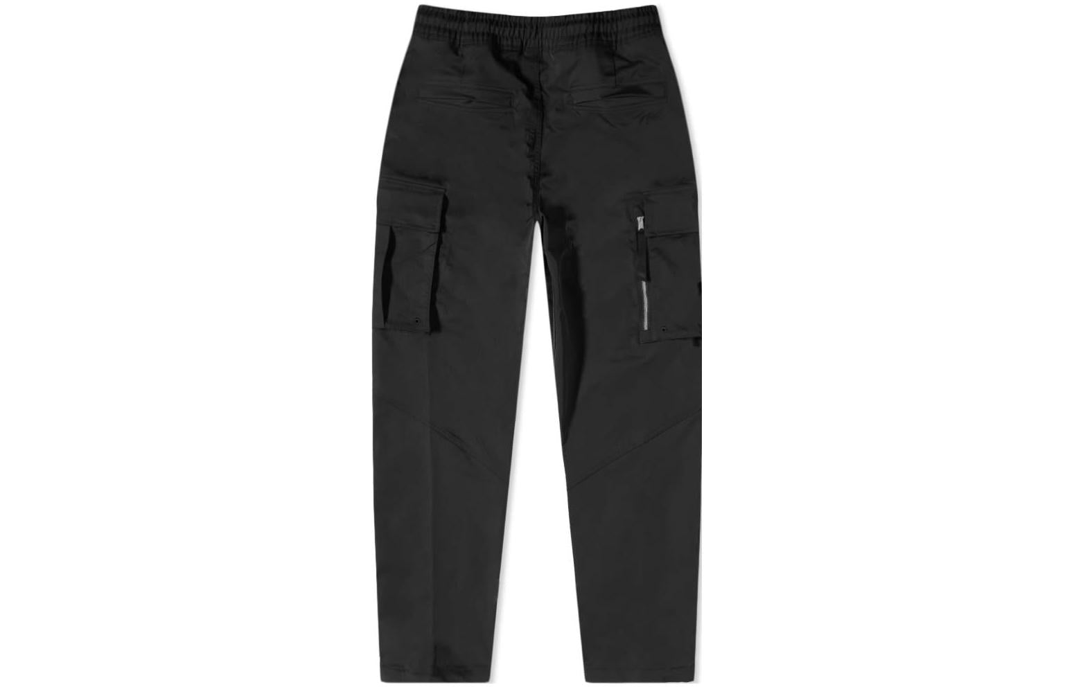 Air Jordan Solid Color Patch Button Drawstring Elastic Waistband Casual Pants/Trousers Men's Black DH9069-010