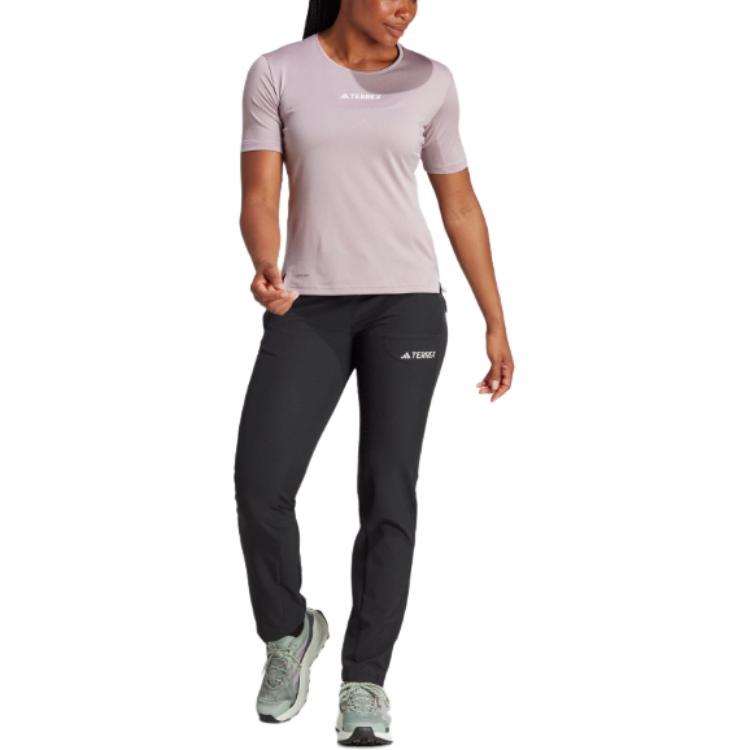 (WMNS) adidas Terrex Multi T-shirt Asia Sizing 'Light Purple' IS0691