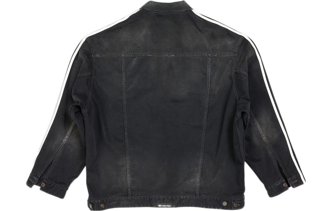 Balenciaga x adidas Oversized Denim Jacket 'Black' 724775TNW541129