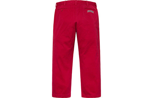 Supreme SS19 Arc Logo Chino Pant Red Casual Long Pants SUP-SS19-519