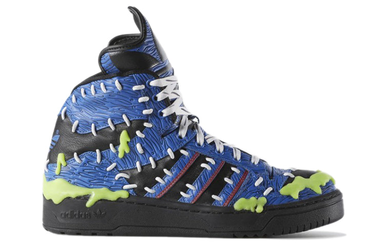 adidas originals Jeremy Scott Mad Logo Teeipo 'Blue Black' M18992