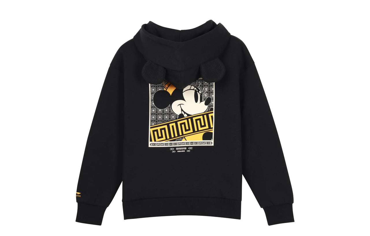 (WMNS) Li-Ning x Disney Crossover Casual Sports Pullover Hoodie 'Black' AWDQ582-3