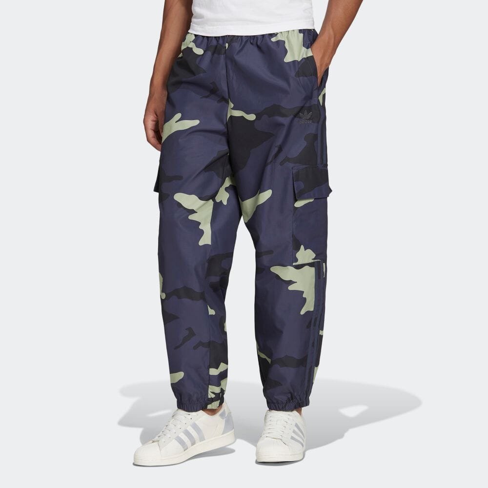 Men's adidas originals Camouflage Bundle Feet Casual Sports Pants/Trousers/Joggers Japanese Version Blue HF4883