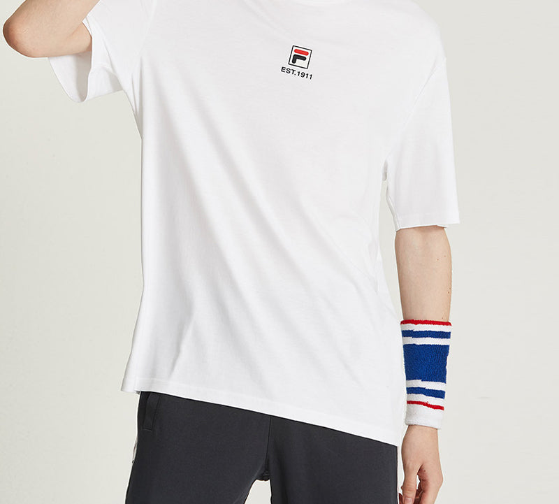 FILA Back Alphabet Printing Short Sleeve White F11M938115F-WT