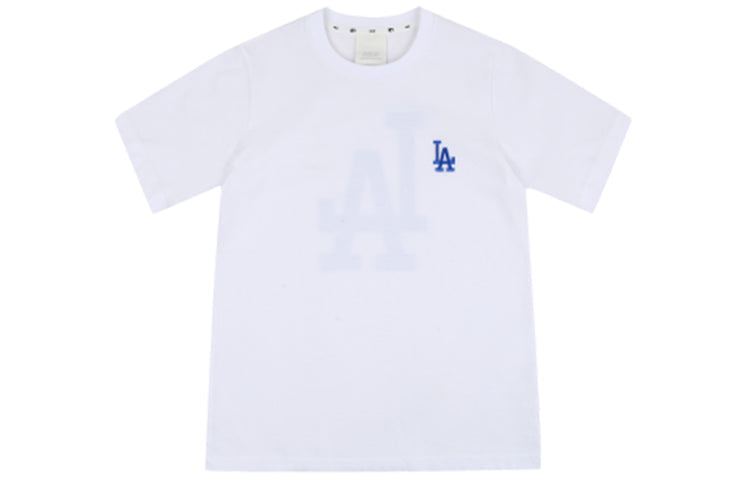 MLB La Dodgers Los Angeles Dodgers Big Logo Round Neck Unisex White 31TS03031-07W
