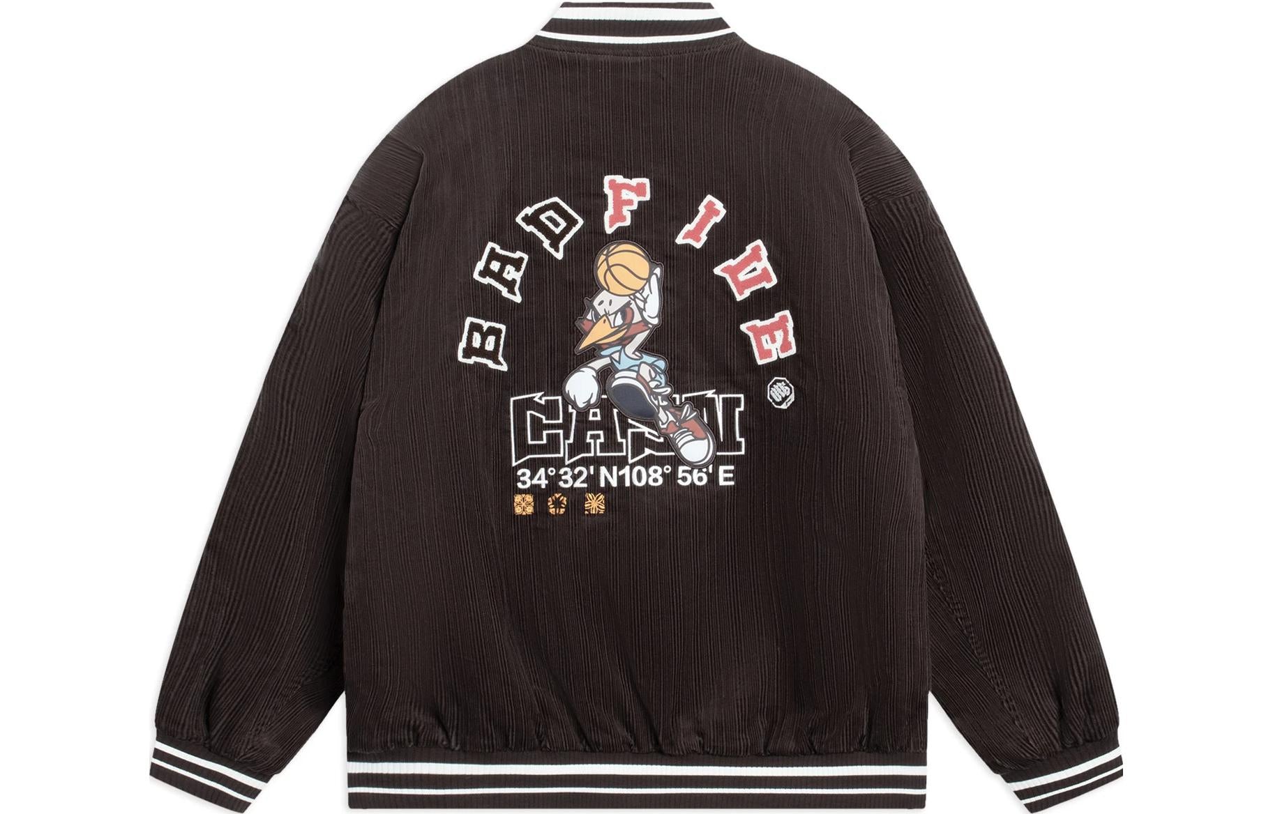 Li-Ning BadFive Graphic Baseball Jacket 'Dark Brown' AJMS113-3