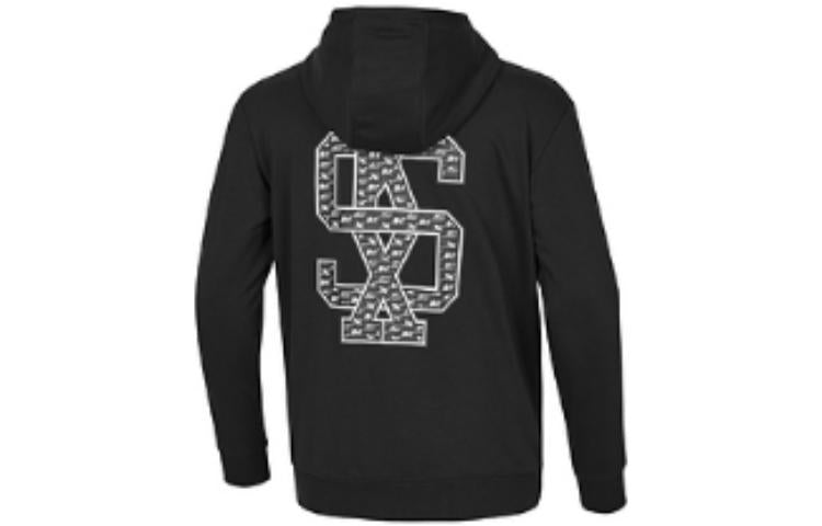 Skechers Logo Printed Hoodie 'Black White Blue' P421U035
