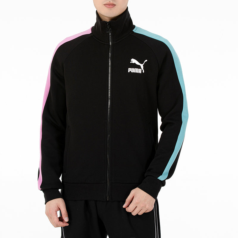 PUMA Splicing Casual Stand Collar Windproof Jacket Black 531377-98