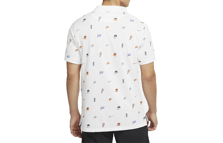 Nike THE Slim Fit Version lapel Short Sleeve polo White CI9157-100
