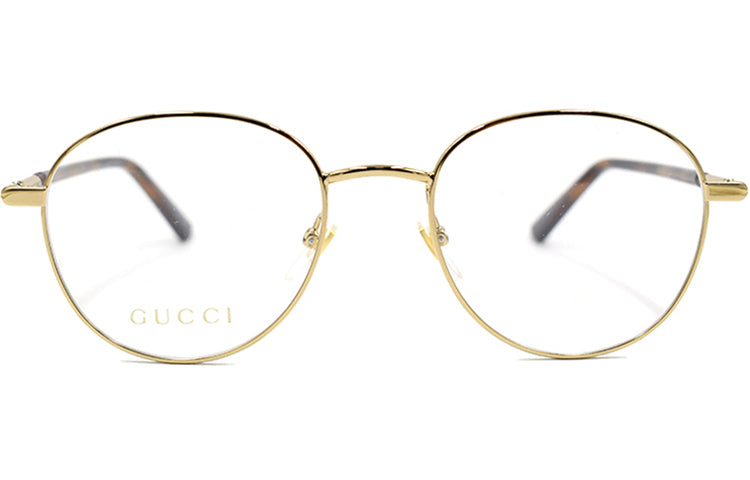 Gucci Round Frame Color Enamel Ribbon Element Optical Frame Sub-Edition Golden GG0392O-003