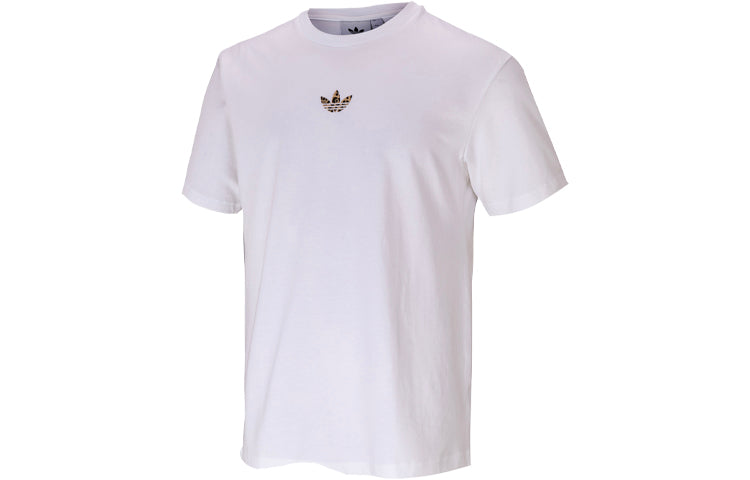 adidas originals Animal Tee Leopard print Printing Embroidered Sports Round Neck Short Sleeve White GT4357