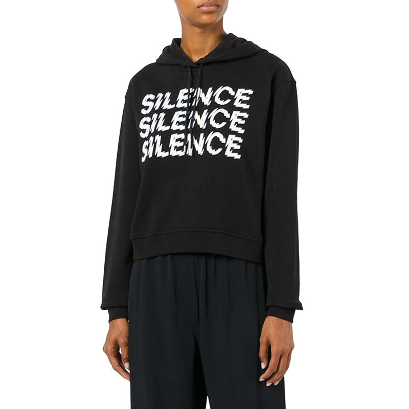 (WMNS) Alexander McQueen Printing Long Sleeves Hoodie Black 451438-RIJ58-1000