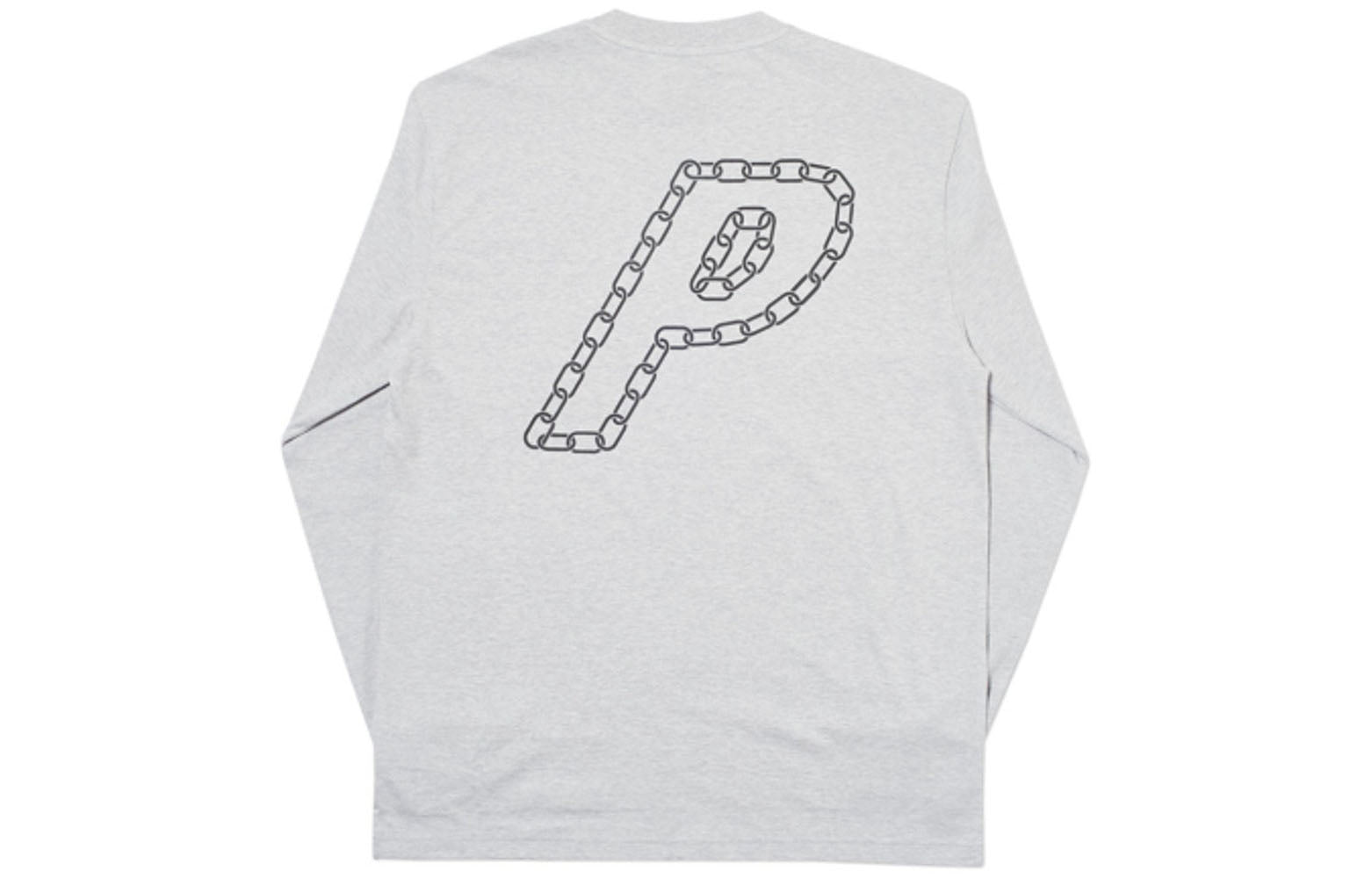 PALACE P-Link Longsleeve Grey Marl Gray Hoodie P18FW211