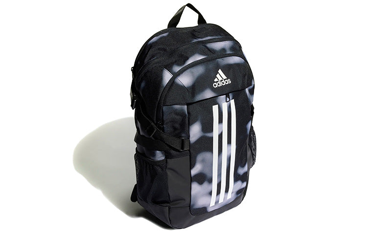 adidas Printing Stripe logo Large Capacity Backpack Unisex White / Gray / Black HI5958