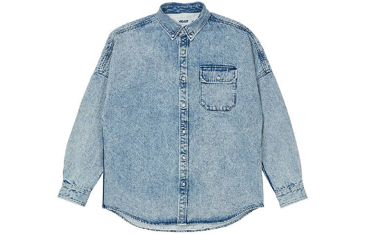 PALACE Denim Bossy Back Logo Denim Shirt Blue P20SHT011