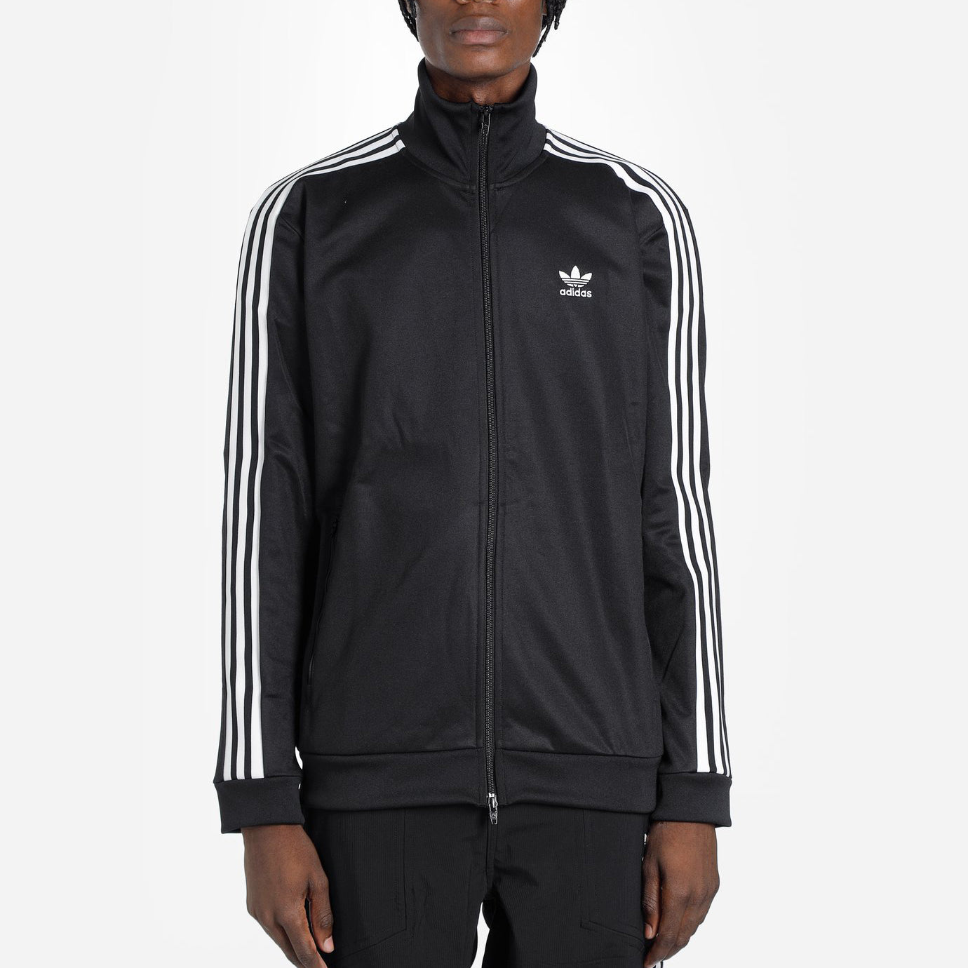 adidas originals logo Long Sleeves Sports Jacket Black CW1250