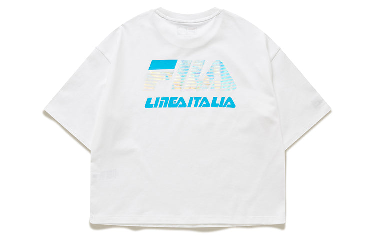 (WMNS) FILA FUSION LINEAITALIA Round Neck Short Sleeve White T11W026101F-WT