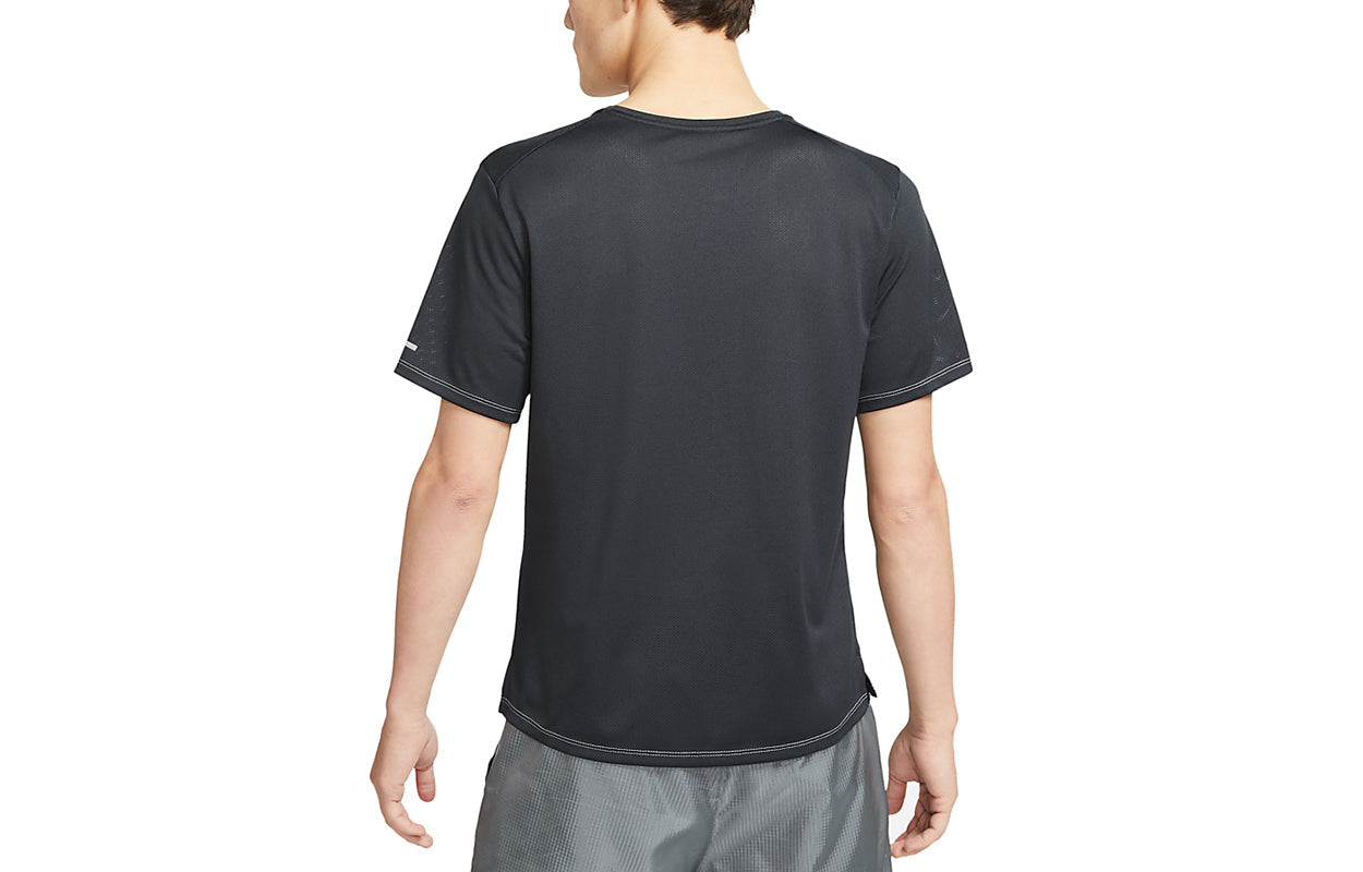 Nike Dri-FIT Miler Wild Run Casual Breathable Printing Running Short Sleeve Black DD5277-045