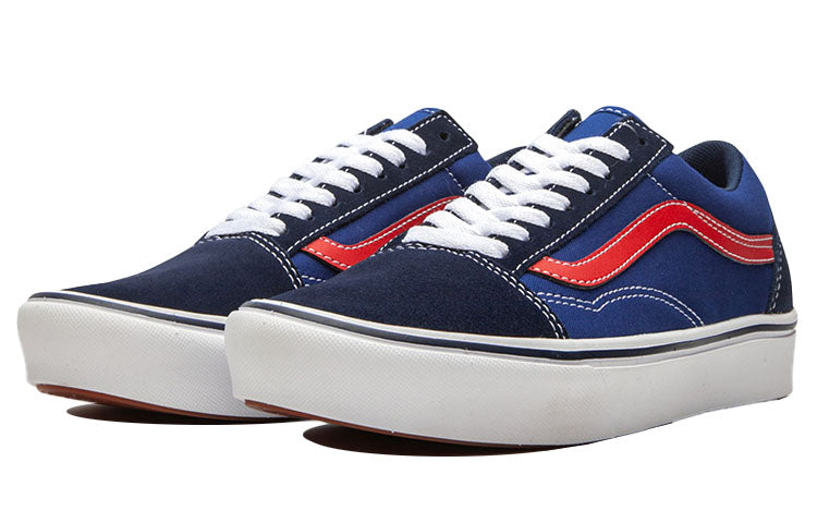 Vans Unisex Comfycush Old Skool Low-Top Sneakers Blue/Red VN0A3WMA1RP