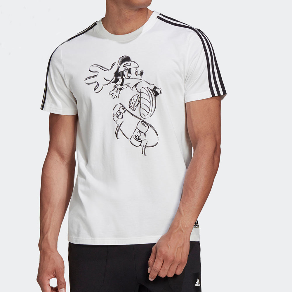 Men's adidas Skate Tee Casual Breathable Sports Stylish Short Sleeve White T-Shirt GQ0898