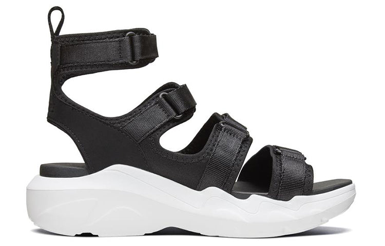 (WMNS) Skechers Dlt-A High-Top Sandals Black/White 66666209-BKW