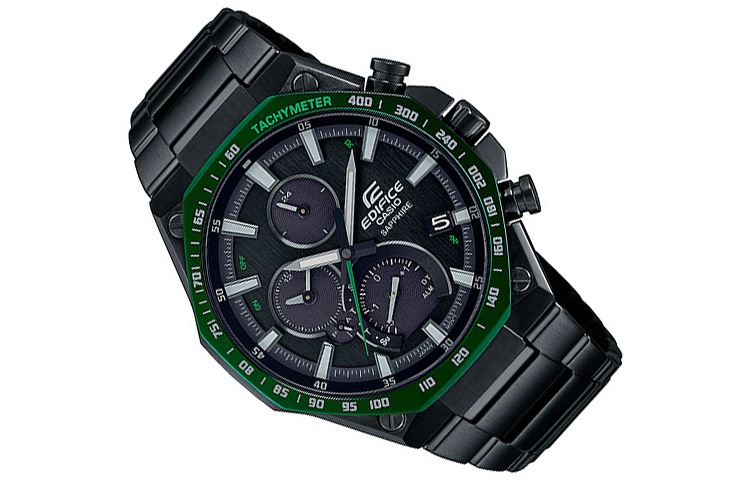 CASIO Male EDIFICE Japan / South Korea Fashion Solar Powered Mens Black Analog EQB-1100XDC-1A