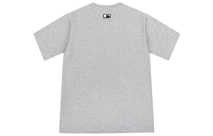 MLB Unisex New York Yankees Embroidery Round-neck Tee Gray 31TSC3031-50M