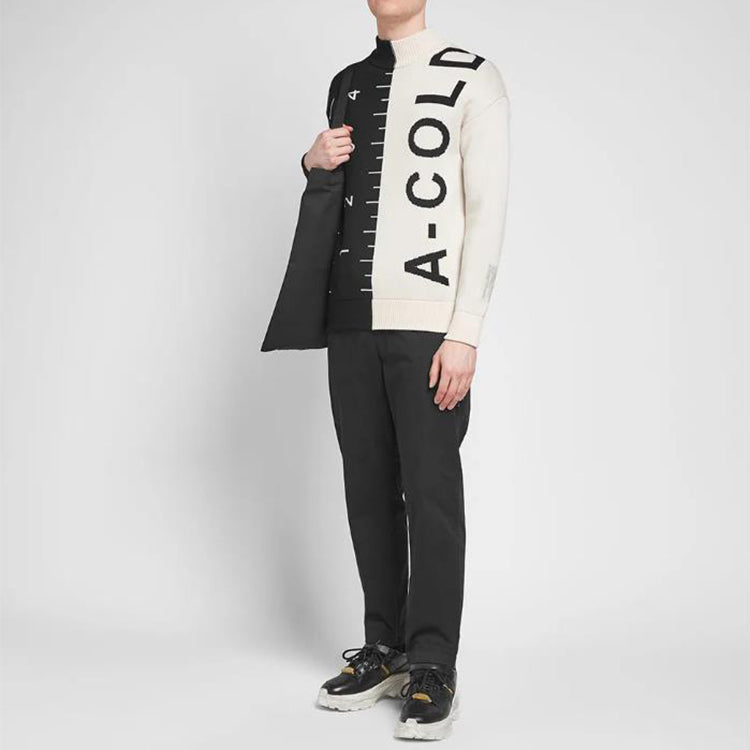 A-COLD-WALL* JACQUARD SPLIT GARMENT KNIT 'Black White' ACWAW19KC03