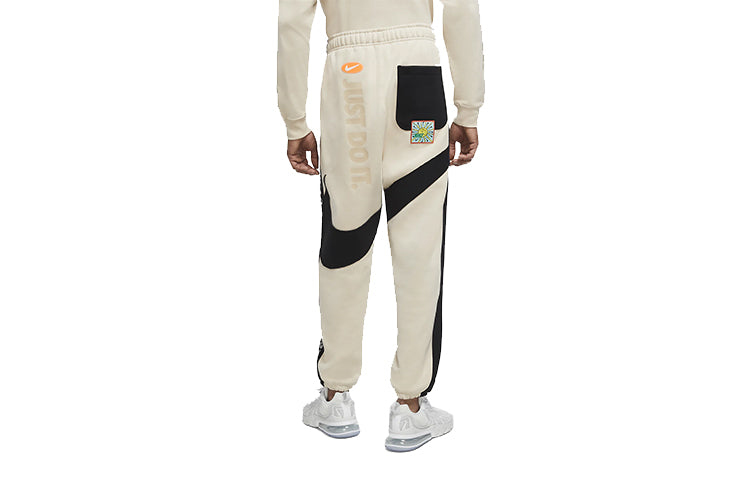 Nike Printing Logo Alphabet Sports Pants Beige Creamy DC2723-140
