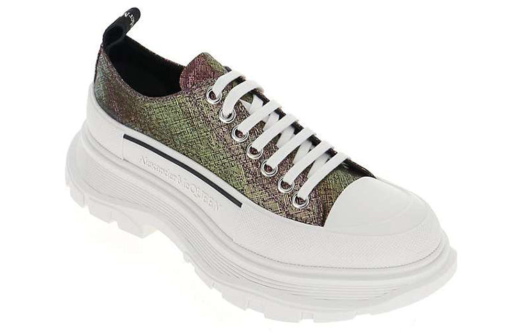 (WMNS) Alexander McQueen Tread Slick Lace-up Shoes 'Dark Brown Multi' 650780W4PB11311