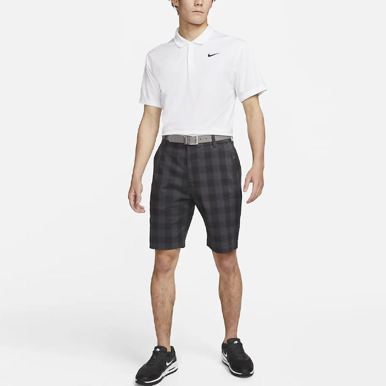 Nike Dri-FIT Plaid Breathable Golf Casual Sports Shorts Black DH1295-010