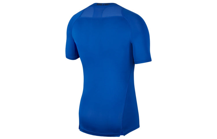 Men's Nike pro Short Sleeve Tight Blue T-Shirt CT8460-480