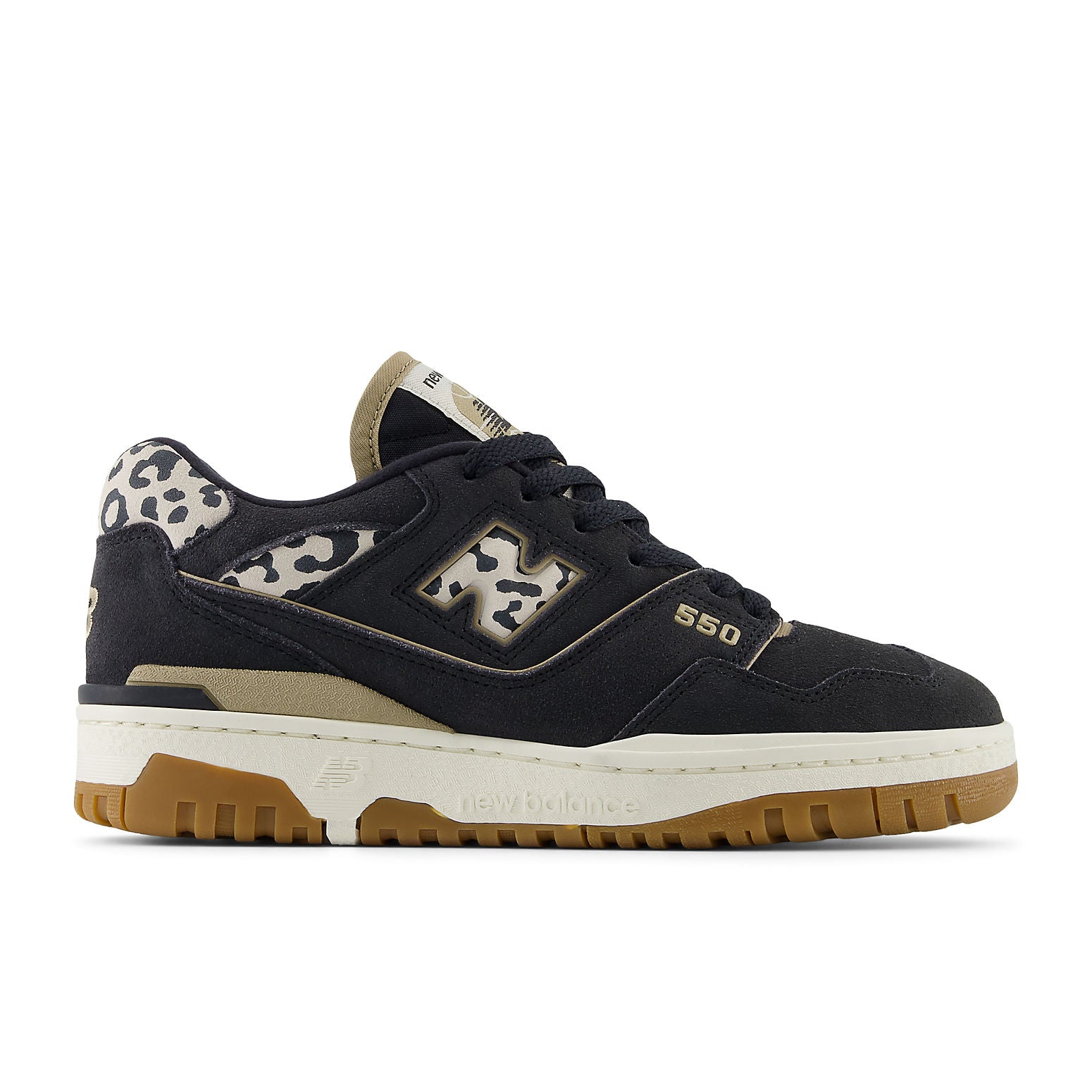 (WMNS) New Balance 550 Suede Skate Shoes 'Black' BBW550QB