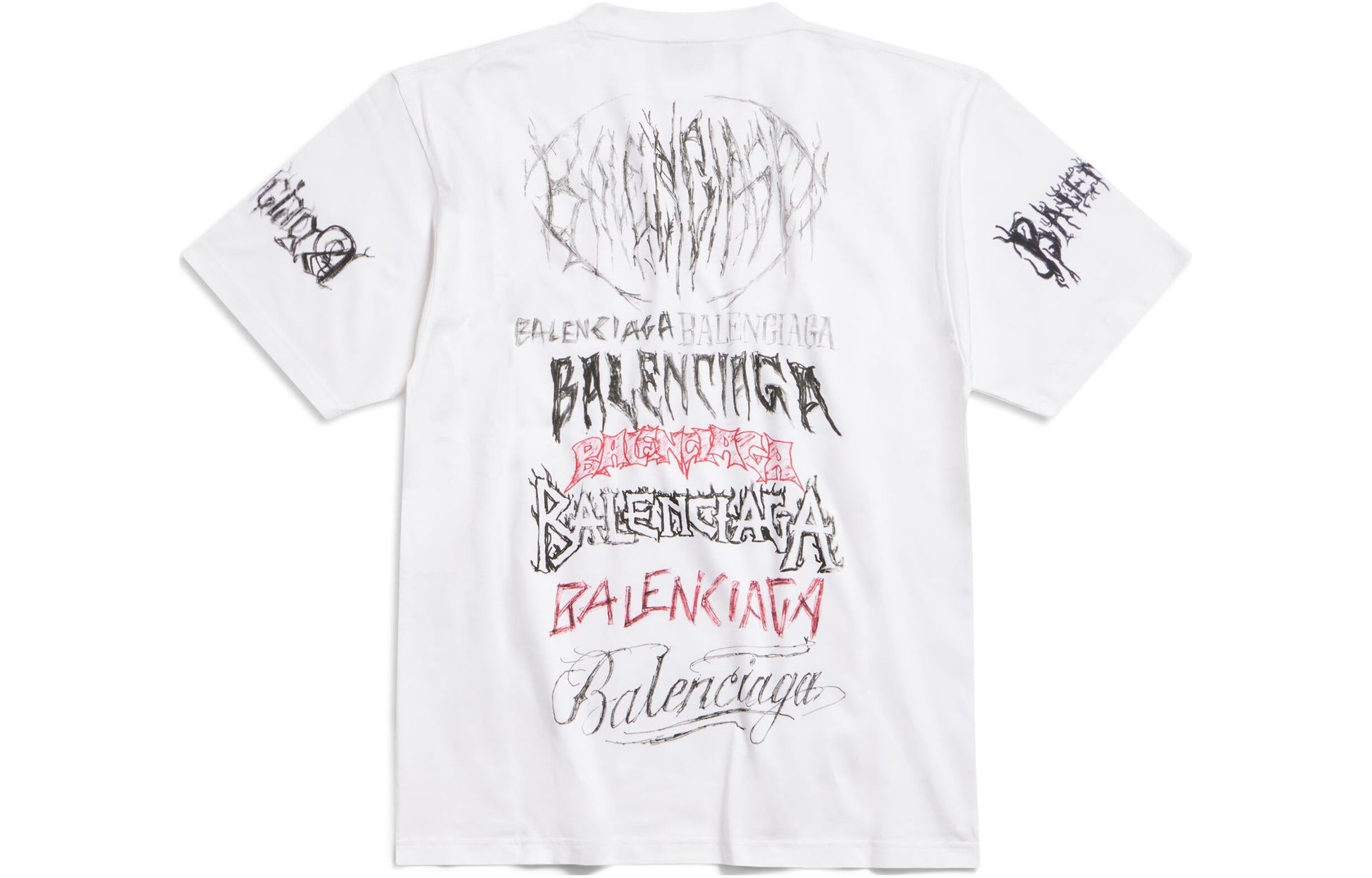 Balenciaga Diy Metal T-shirt 'White Black Red' 641675TPVO29065