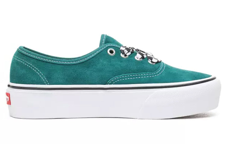 Vans Checkerboard Lace Authentic Platform 20 'White Green' VN0A3AV8S1W