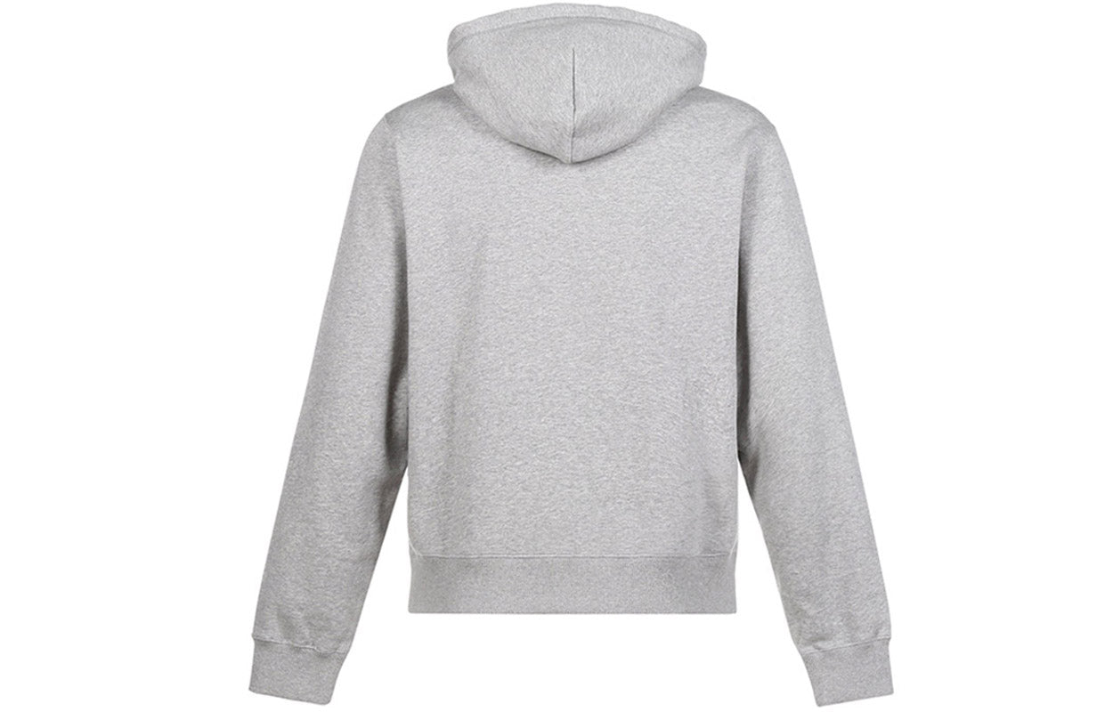 Men's KENZO FW20 Alphabet Logo Embroidered Cotton Hooded Long Sleeves Pearl Gray FA65SW3044MO-94