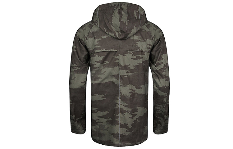 adidas Camouflage Athleisure Casual Sports Windproof Jacket Green CG1033