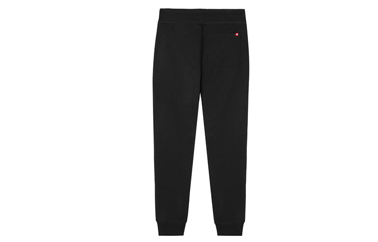 New Balance Essentials Stacked Logo Sweatpants Asia Sizing 'Black White' AMP03558-BK