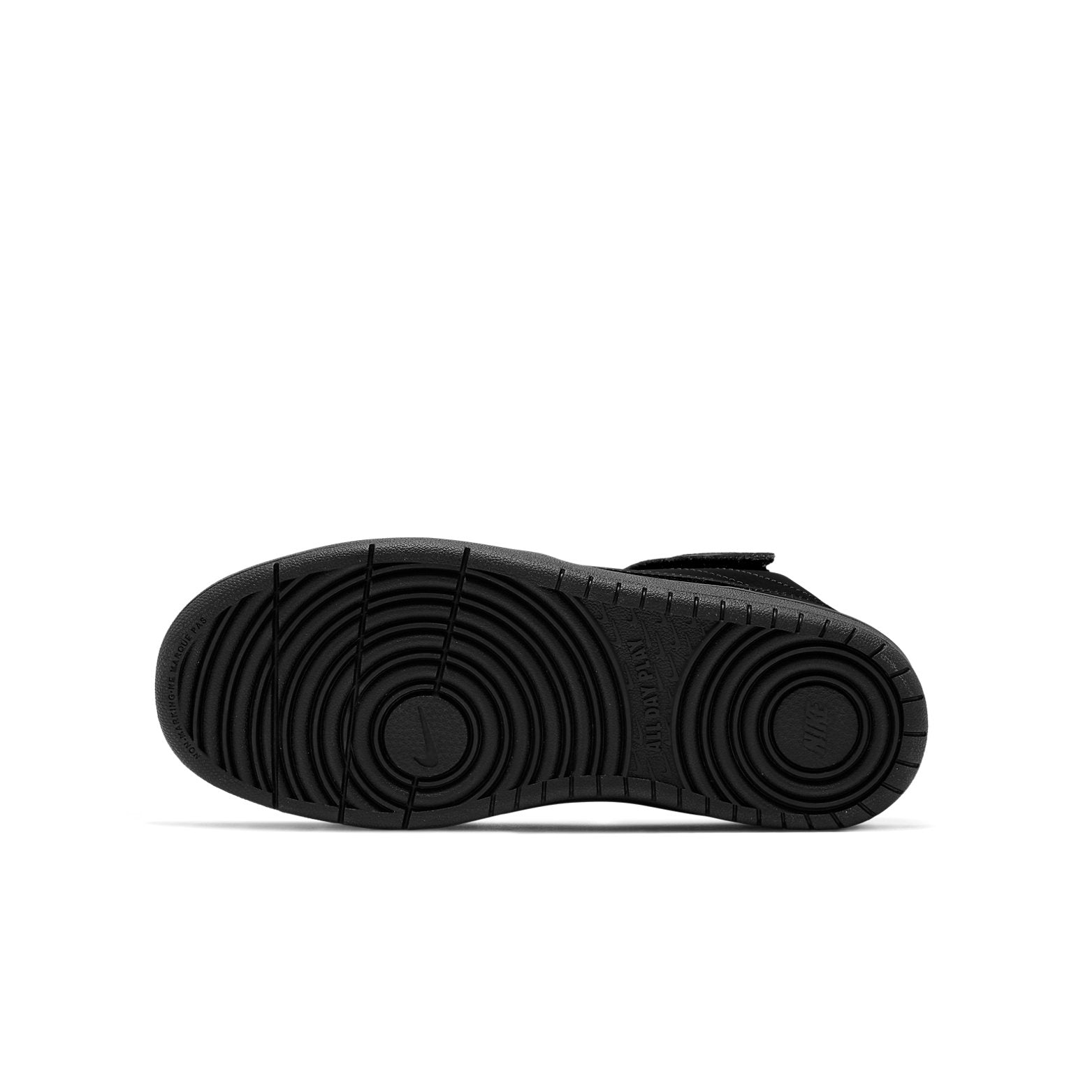 (GS) Nike Court Borough Mid 2 'Triple Black' CW5867-001