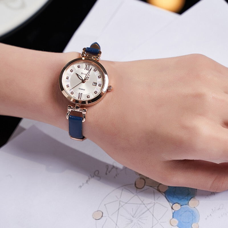 CASIO Quartz SHEEN Sapphire Crystal Waterproof Blue Strap Blue Analog SHE-4536PGL-7AUPRD