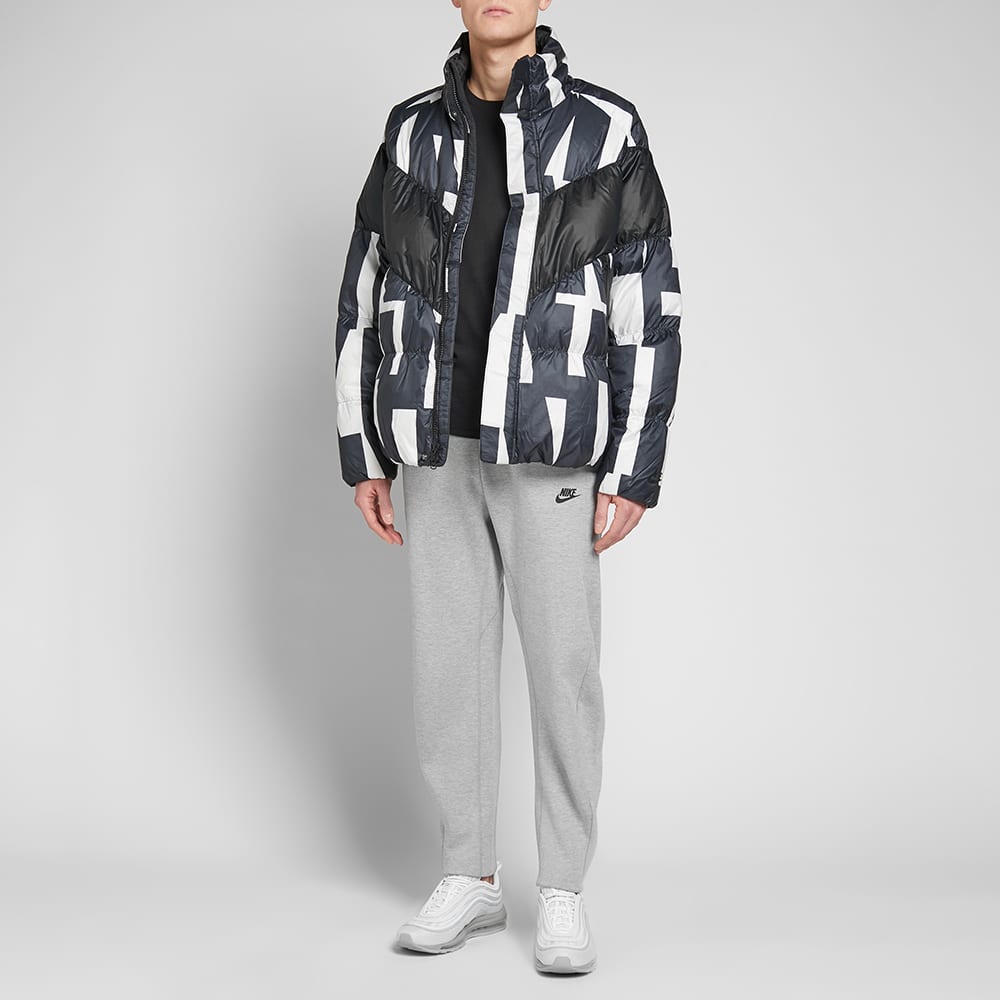 Nike Windproof Stay Warm Printing Stand Collar Down Jacket Black 928889-121